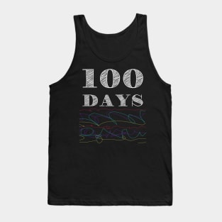 Happy 100 Days Baek-il Birthday Man Yue Celebration Time in Office 100th Day School Anniversary Tank Top